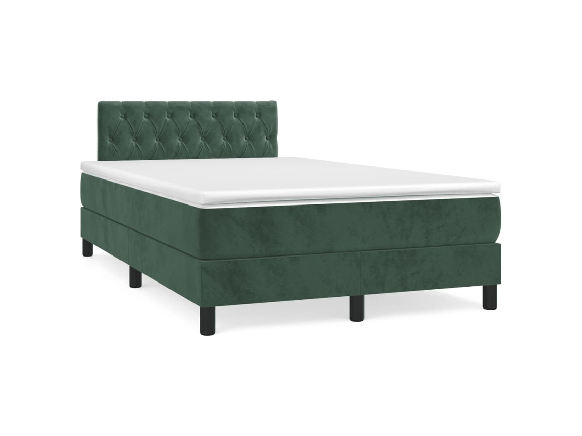 Box Spring Bed, Box Spring Beds Vidaxl Verde Veludo (120 X 200 Cm)