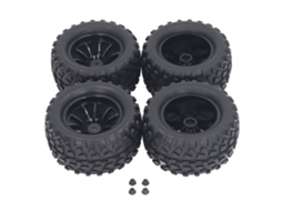 Laxiscreed Rodas E Pneus Rc 12mm Hex Para Trucks 1/10 De Alta Performance