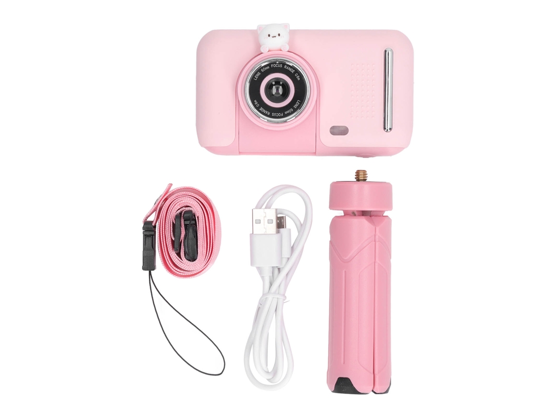 Primerox câmera Infantil Hd 2.4 Polegadas 40mp 1080p Lente Giratória 180 Graus Rosa