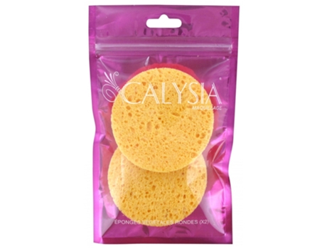 Conjunto de 2 esponjas vegetais redondas CALYSIA