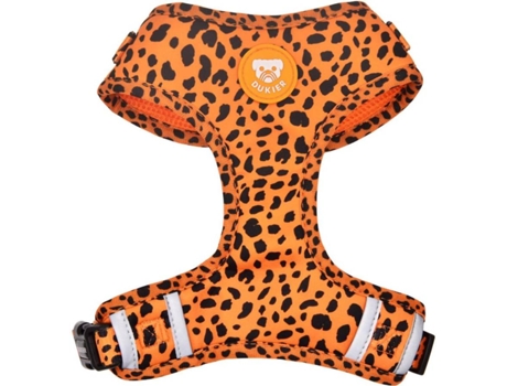 Peitoral para Cães, Gatos DUKIER ajustável Cheetah Gold S M