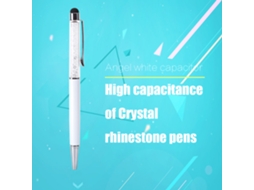Caneta Diamante Capacitiva EOOCOO (capacitor de Ângel Branco Cristal de Alta Transparência)