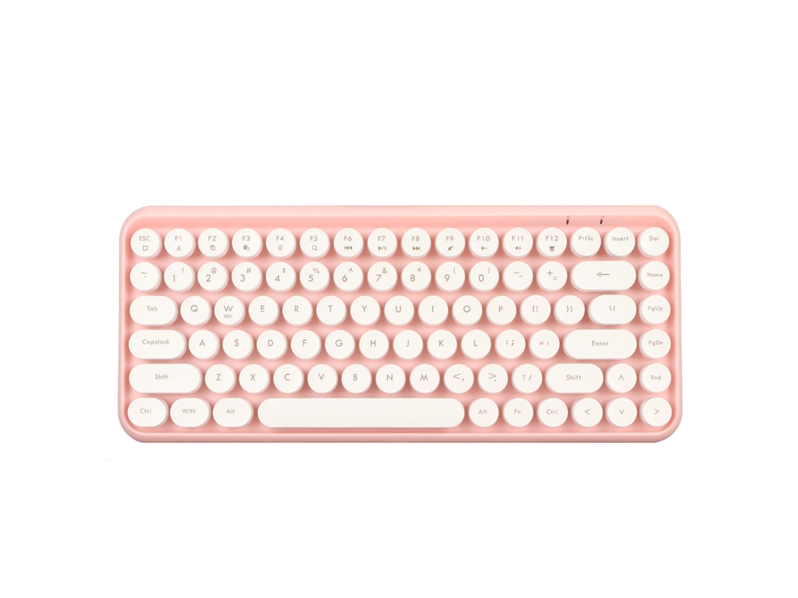 Aetheria teclado Bluetooth Sem Fio 84 Teclas com Keycaps Redondos Retro para Ios Windows Android