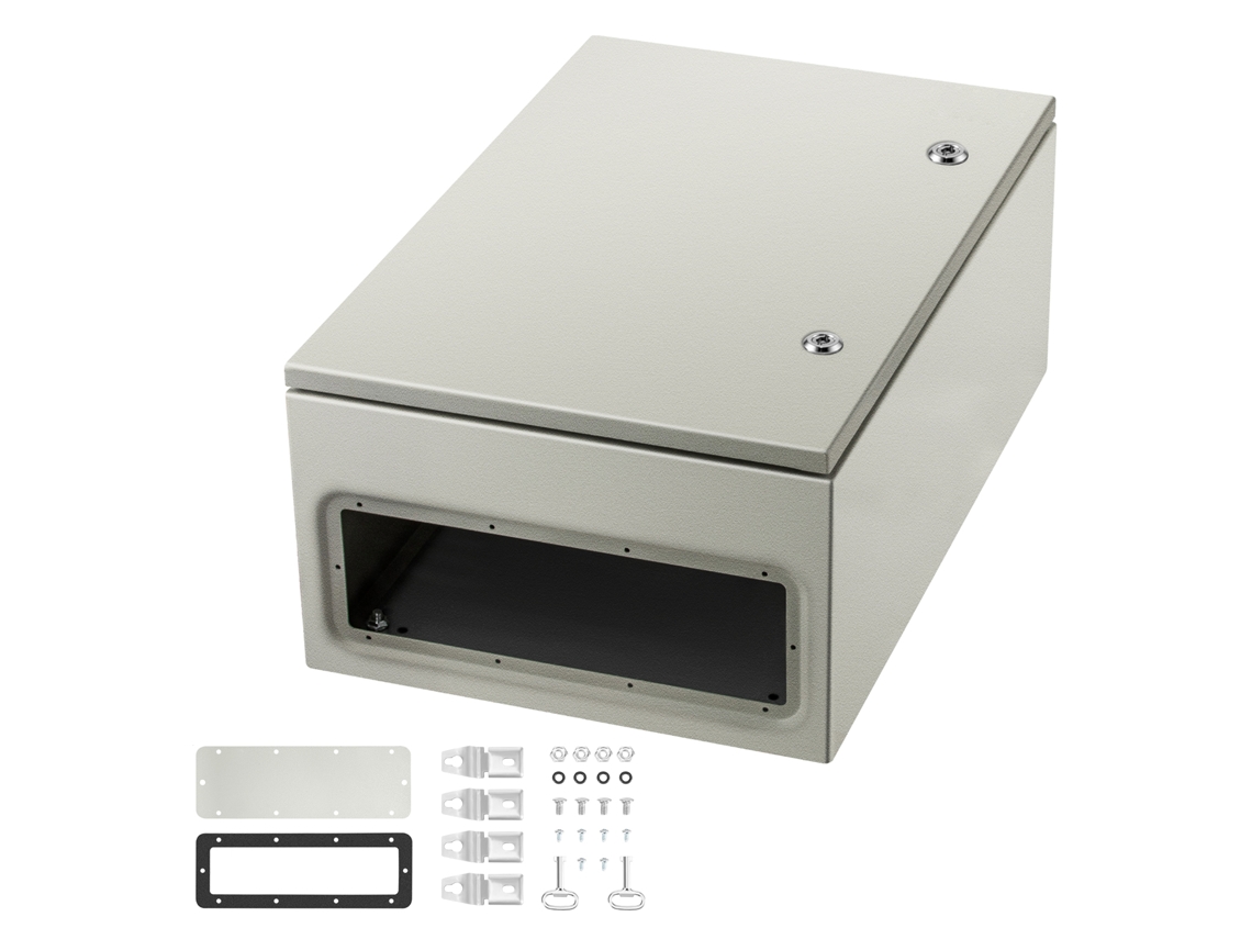 Caixa De Aço Succebuy 24 X 16 X 10 Polegadas, Ip65, Cinzento Carvão