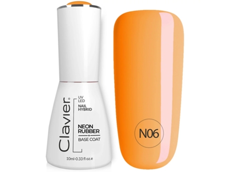 Neon Luxury Rubber Base N06 Orange Rainbow, 10ml Clavier