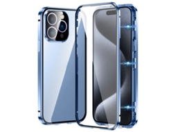 Capa De Vidro Temperado Hd Para Iphone 15 Pro Max - Fecho Magnético Duplo