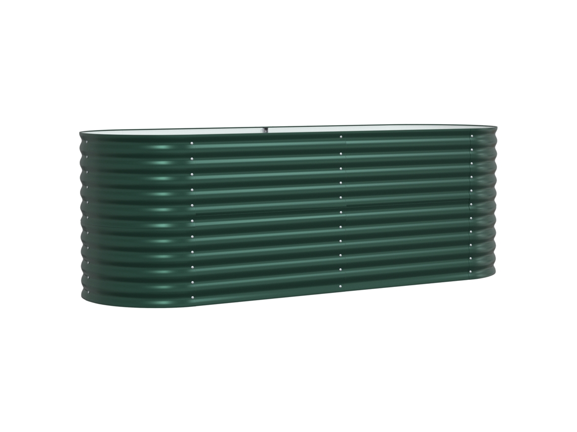 Conjunto 1 Vaso De Metal Vidaxl Verde Aço (240 X 80 X 81 Cm)