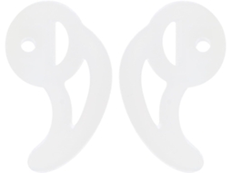 Molde De Silicone Branco Para Fones Ouvido Com Tubo Acústico.