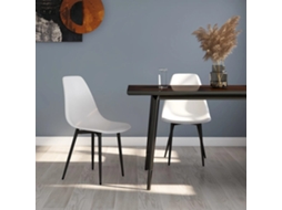 Vidaxl Cadeiras De Jantar 2 Pcs Pp Branco