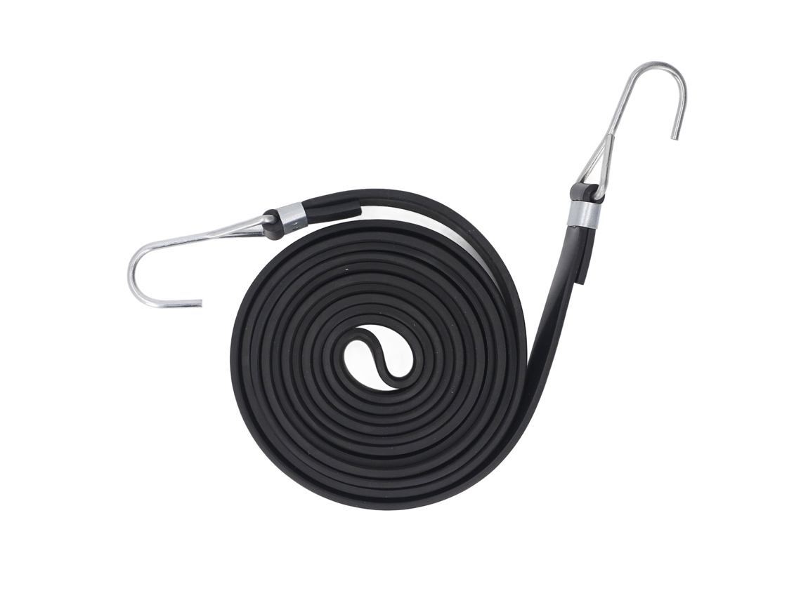 10 Peças De Correia Elástica Bungee Com 2cm De Largura, Preto, Alta Elasticidade Com Gancho Para Atividades Ao Ar Livre 2.5m/8.2ft