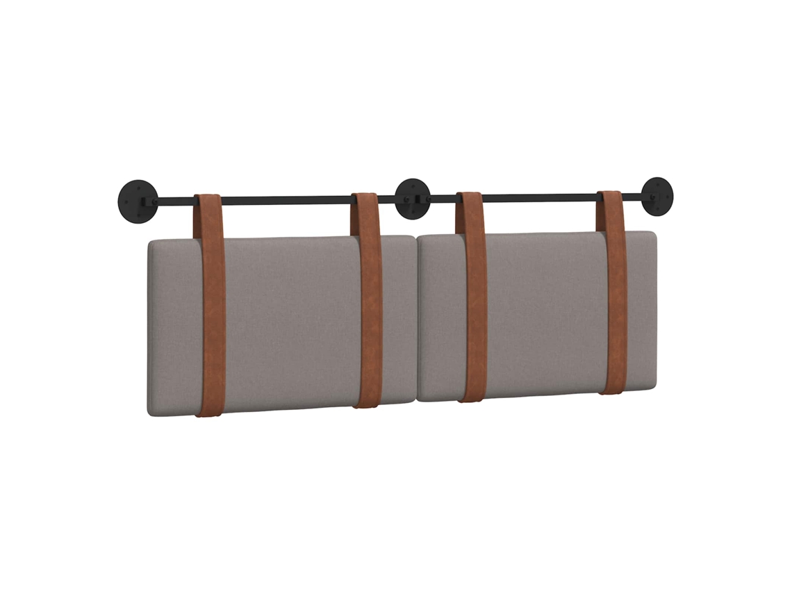 Conjunto 1 Cabeceira Suspensa Vidaxl Castanho-acinzentado Couro Sintético (130 X 55 X 5 Cm)