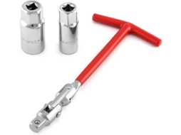 Juego De Llaves De Candela T-manija, Herramienta De Extracción De Candela 16mm 21mm De Acero Cromovanadio, Rojo Sxq