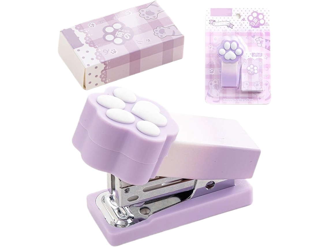 Grampeador De Bolso | Grampeador Compacto Com Garra De Gato Grampeador Portátil Para 2 A 15 Folhas, Vayotoy