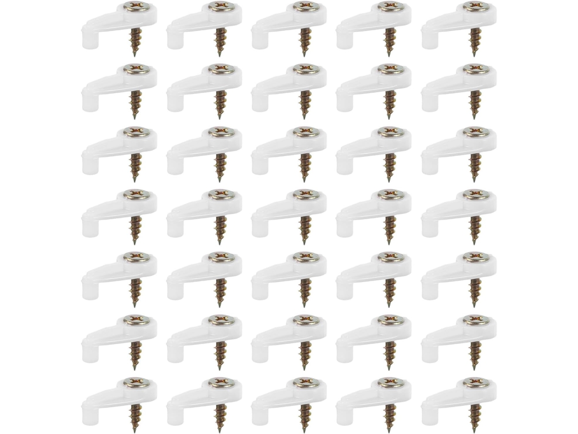 Clips De Retenção Vidro Branco, 120 Conjuntos, Plástico