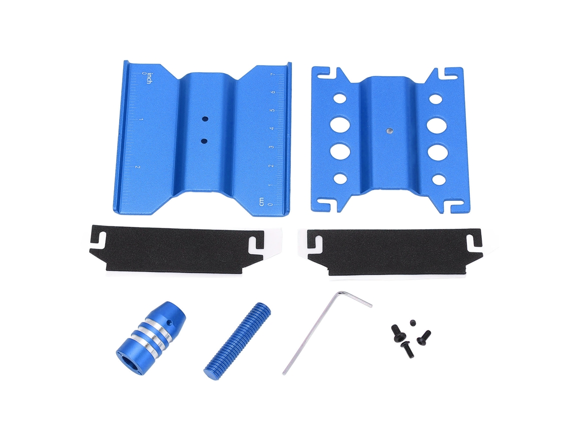 Suporte de Reparo para Carro Rc 360 Rotação Alumínio 1/18 1/24 Azul