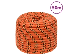 Vidaxl Corda De Barco 14 Mm 50 M Polipropileno Laranja
