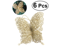 Decorações De Natal Borboleta Cebola 3unidades 7cm