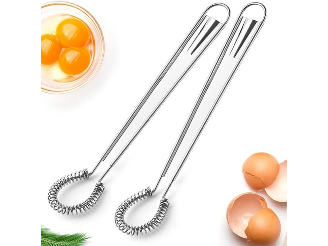 Conjunto De 2 Batedores Ovos - Batedor Molho Em Aço Inoxidável Espumador Leite Manual