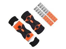 Raspador De Vidro, 2 Lâminas De Rodo Cerâmica Com 10 Metal Extras E Plástico Para Fogão Indução, Carro, Vidro, Espelho, Adesivo E Limpeza