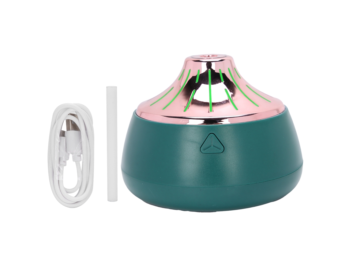 Umidificador Usb de 200ml com Difusor de Aromaterapia, Mini Gerador de Névoa para Mesa, nas Cores Verde Claro e Ouro Rosa BRILVIBERA
