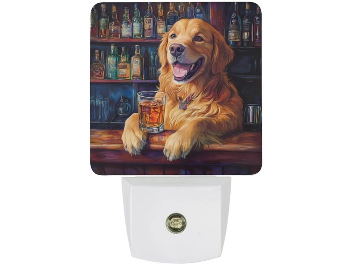 Retriever Cães Mood Bar, Luz Noturna LED com Sensor Crepuscular