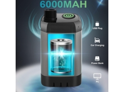 Chuveiro Portátil Para Camping, Bomba De Chuveiro Recarregável 6000mah Com Uso Externo (cinza) -aquaforge