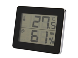 Termômetro Mali digital de temperatura e umidade para ambiente interno, preto
