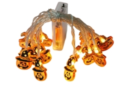 Laxiscreed Fitas De Luz De Halloween Com Estilo De Bruxa E Abóboras, 6m, 40 Leds E Efeito Pisca
