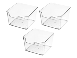 Lurelia Porta-canetas Transparente Em Acrílico 10 Cm X 10 Cm Para Escritório E Casa