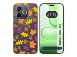 Capa Tumundosmartphone De Silicone Transparente Para Honor 600 Lite 5g Com Estampa De Desenho Animado E Design Outonal