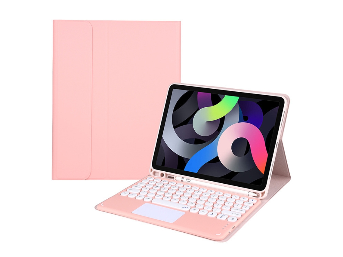 Capa de Teclado Bluetooth para iPad 9.7/2018/2017 XIAOMOYU com tampa redonda