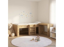 Vidaxl Estrutura De Cama Com Mesa 2 Unid. Carvalho Arttisan