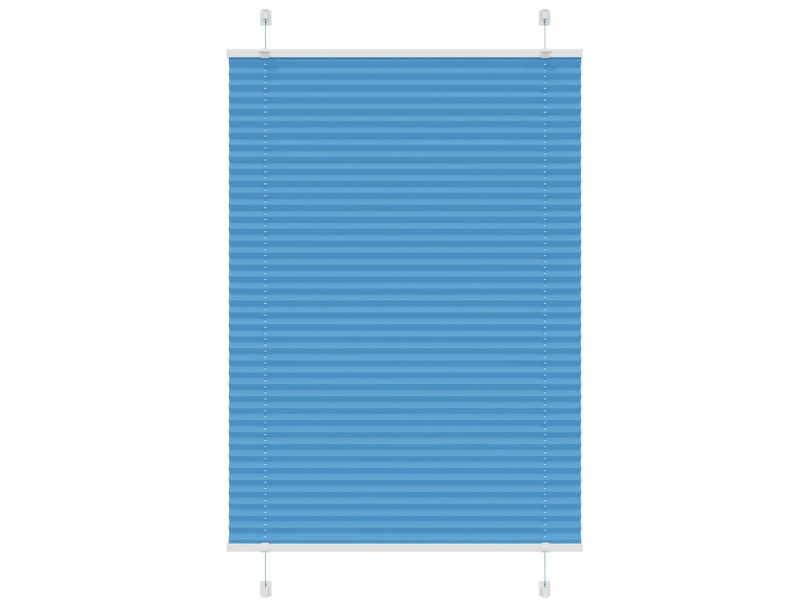 Vidaxl Azul Plissada Cega 100x150 Cm Largura Tecido 99,4 Cm Poliéster