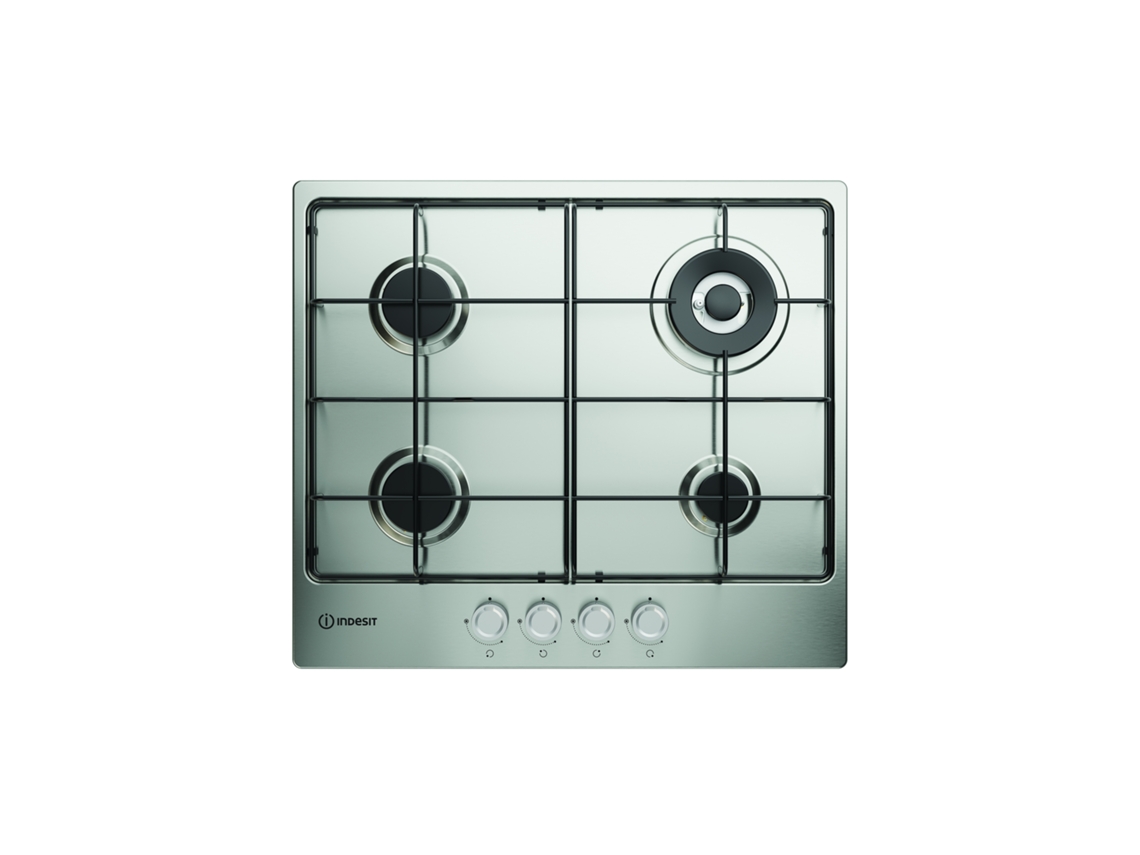 Placa de Gás INDESIT THP 642 W/IX/I 1 (Gás Natural - 58 cm - Inox)