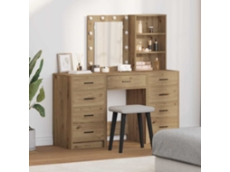 Vidaxl Mesa De Vestir 3 Unid. Castanho 40 X 41 X 135 Cm