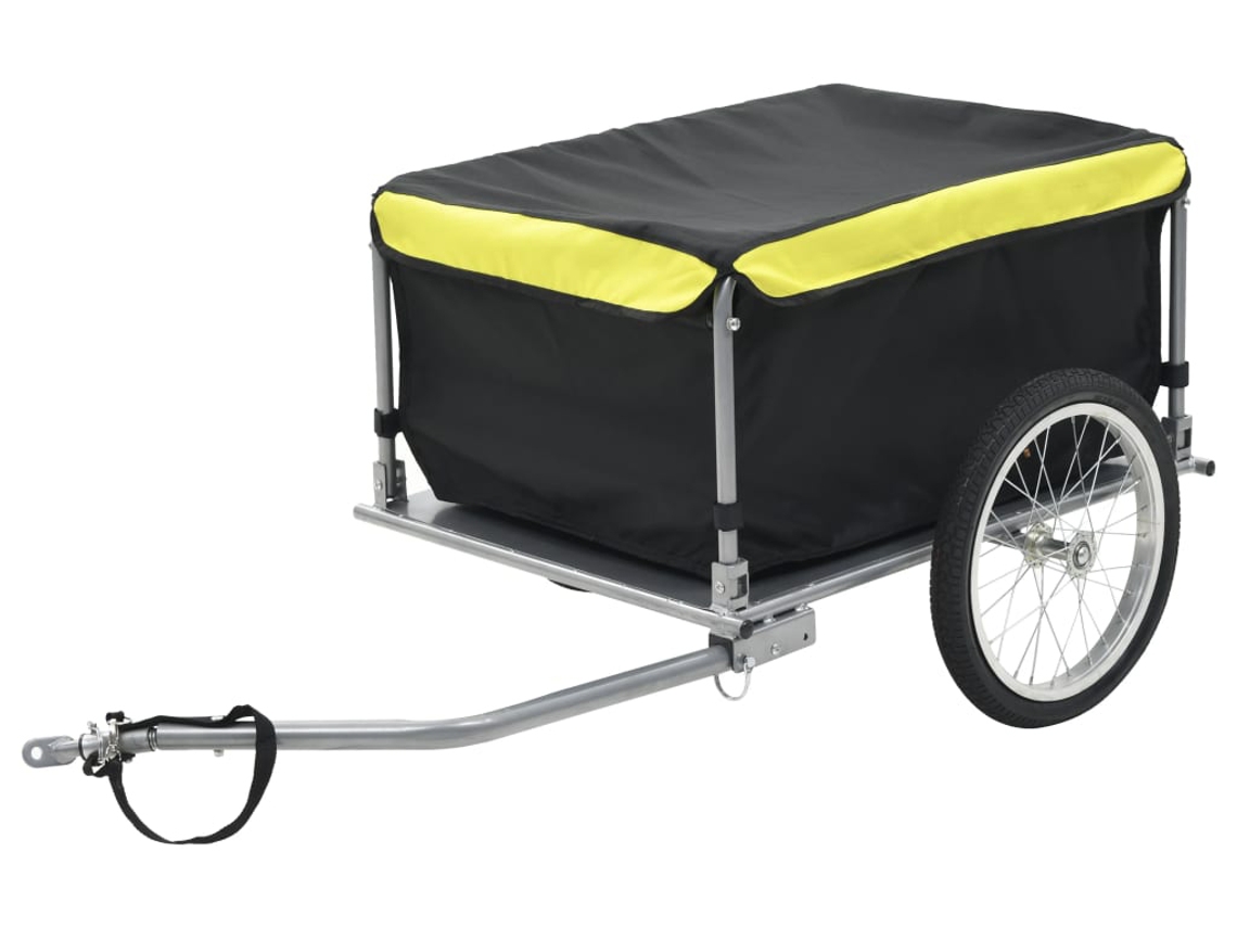 Reboque P/ Bicicleta Vidaxl Preto E Amarelo (65 Kg)