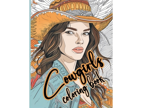 Livro Cowgirls Coloring Book Portrait Collection de CS Colors (Inglês)