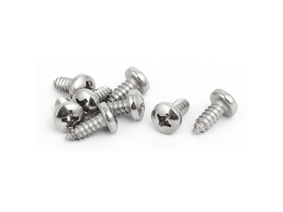 Parafusos de Cabeça Phillips M6,3x16mm em Aço Inoxidável 316, 8 Peças CHABERLU