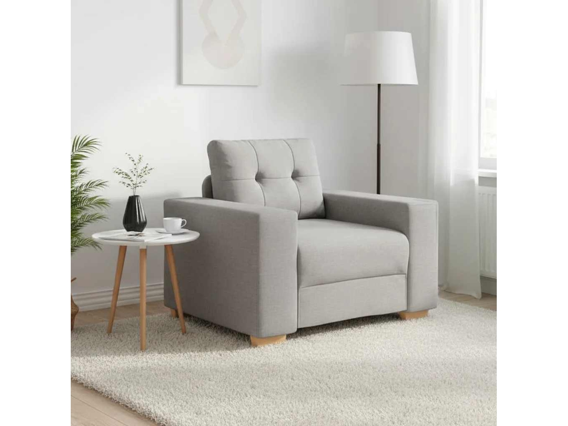 Vidaxl Sofá-cadeira Cinza Nuvem 100x78x80 Cm Tecido