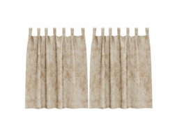 Maison Exclusive - Cortinas De Veludo 2 Unid. Creme 140 X 140 Cm Veludo