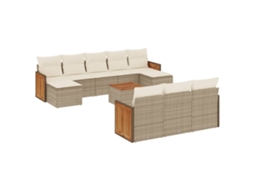 Garden Sofa Set, Garden Sofa Sets Vidaxl Bege Rattan / Vime (n/a)
