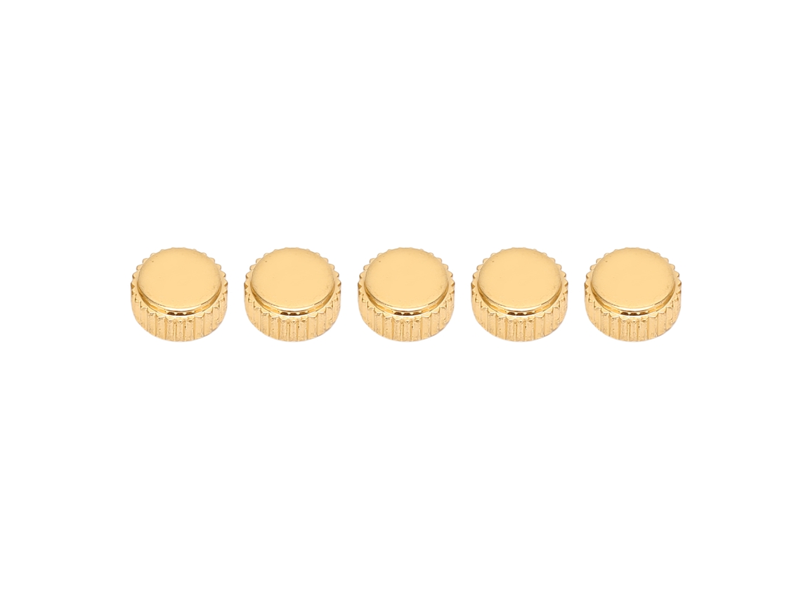 5 Peças Peças De Reposição Corona De Relógio Aço Plano Ouro 5.5mm Para Relógios De Quartzo Mecânicos