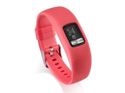 Bracelete para Garmin Vivofit 4 XIAOMOYU em Silicone esportivo com fivela prateada vermelho (tamanho P)