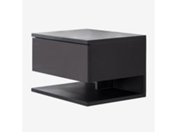 Sklum Pack De 2 Mesas De Cabeceira Flutuantes 40x30 Cm Com Gaveta Griviza Mdf Preto