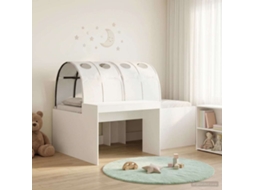 Vidaxl Cama Com Túnel 3 Unid. Branco Derivados De Madeira
