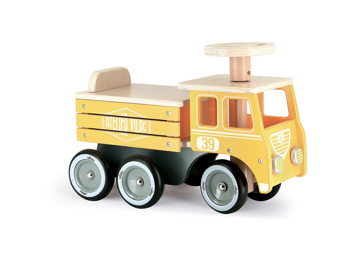Carro VILAC Madeira - Branco - 50 x 35 x 26 cm)