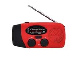RÁDIO DE EMERGÊNCIA AQUAFORGE com manivela, dínamo e carregador de celular