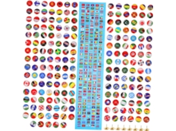 Tachinhas Hemoton Com Bandeira Do País, 200 Peças, Aço E Epóxi