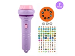 Mali lanterna Projetora Infantil com Padrões de Animais Brinquedo Educativo Científico Roxo 8 Padrões