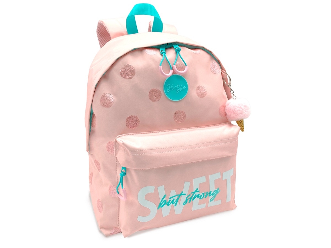 Mochila Escolar Americana Blin-Blin Dots com Acessório de Cone